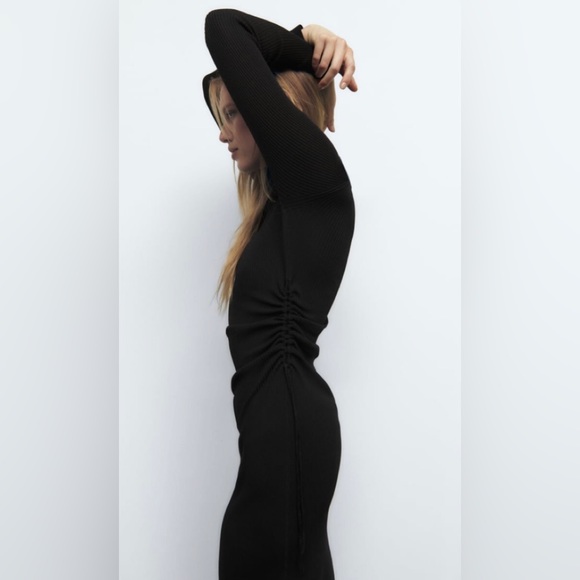 Sold Zara Ribbed Knit Dress NWT - Picture 8 of 8